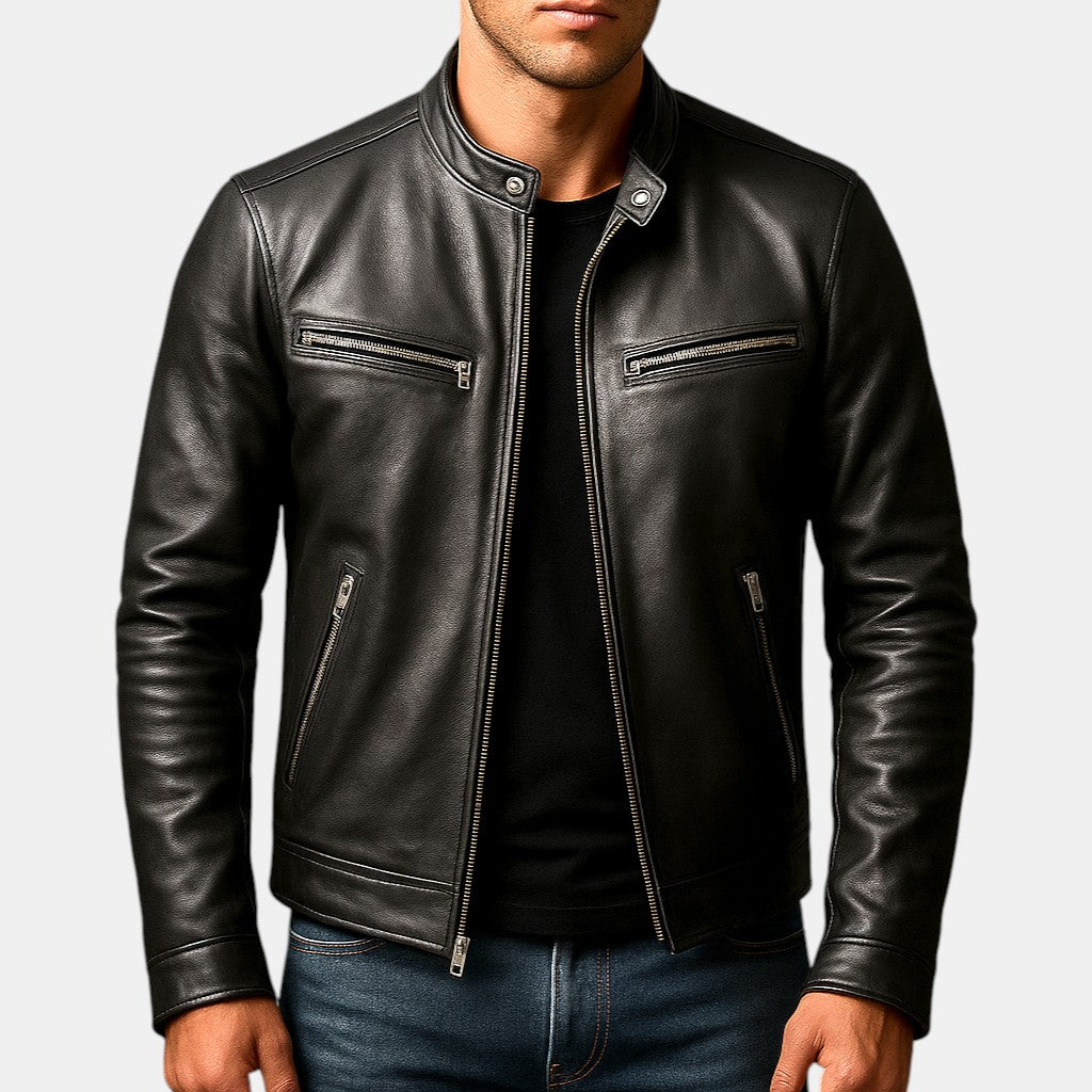 Chaqueta de Piel Hombre Premium – Cazadora Vintage de Cuero Genuino