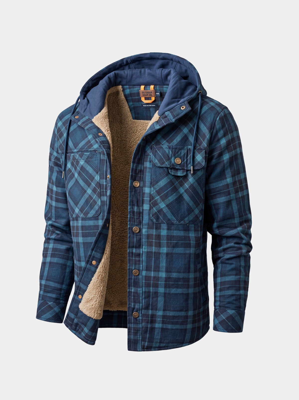Chaqueta de Sherpa con Capucha Lumberjack – Cross & Crown