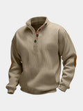 Suéter Henley de Cuello Alto Refinado - Cross & Crown