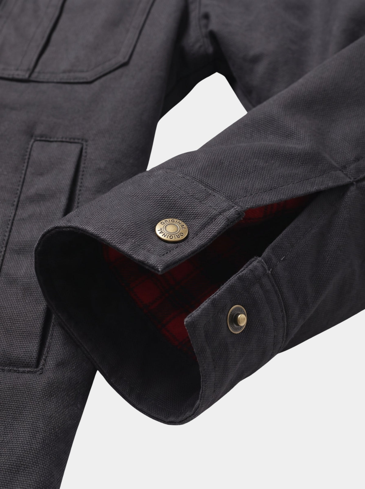Chaqueta de Botones Forjada con Forro de Franela – Cross & Crown