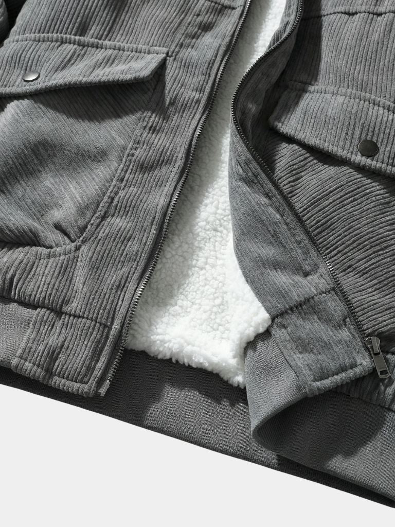 Chaqueta Cargo Sherpa de Mineral de Hierro - Cross & Crown