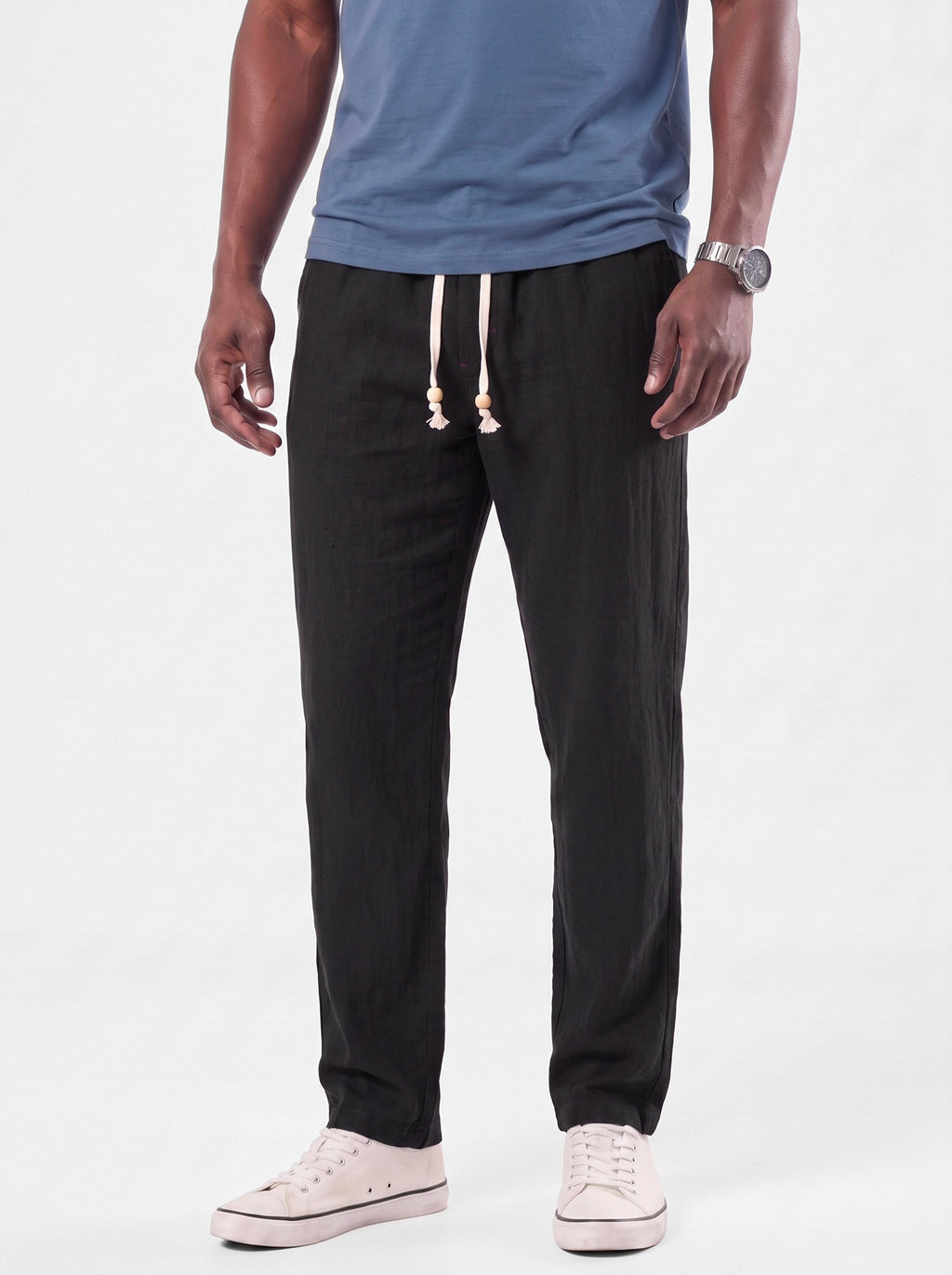 Pantalones de Lino Azure Coast - Cross & Crown