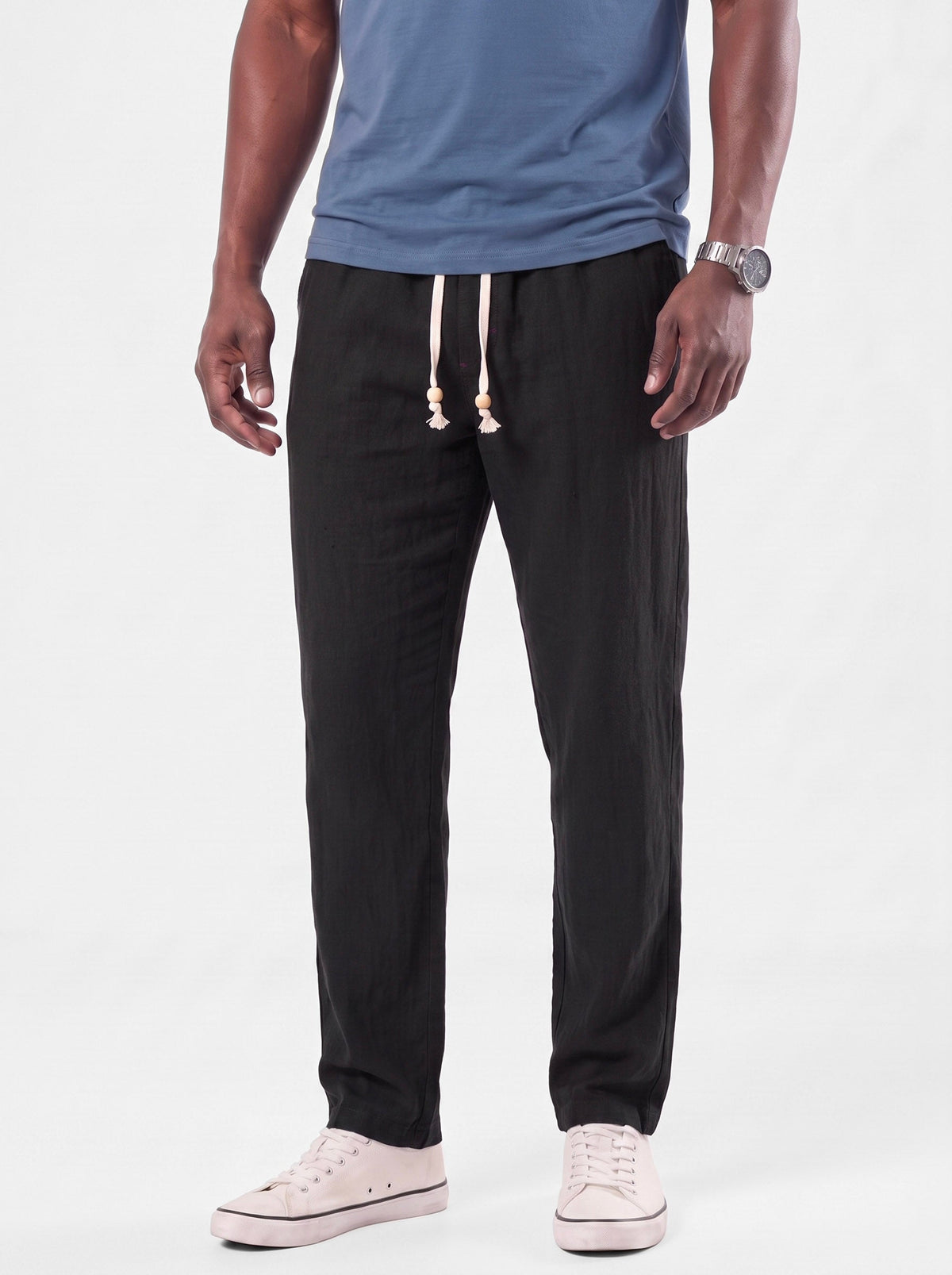 Pantalones de Lino Azure Coast - Cross & Crown
