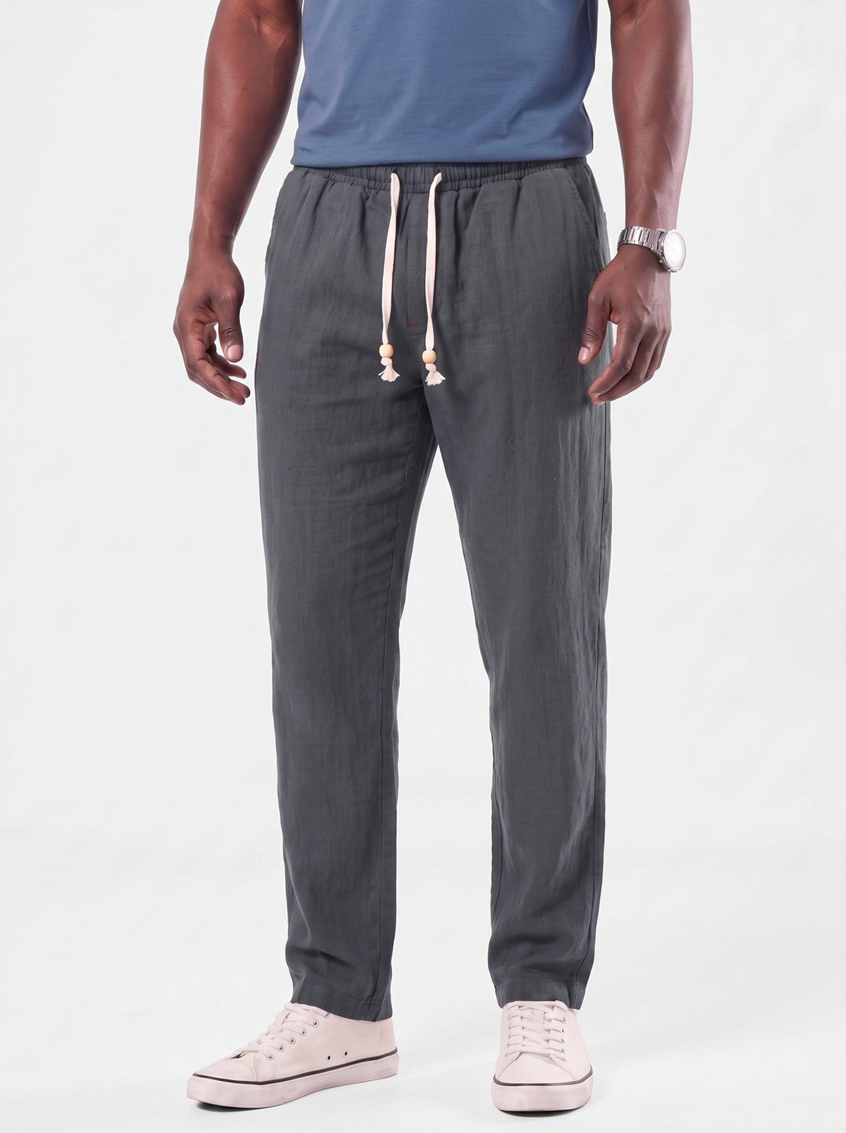 Pantalones de Lino Azure Coast - Cross & Crown