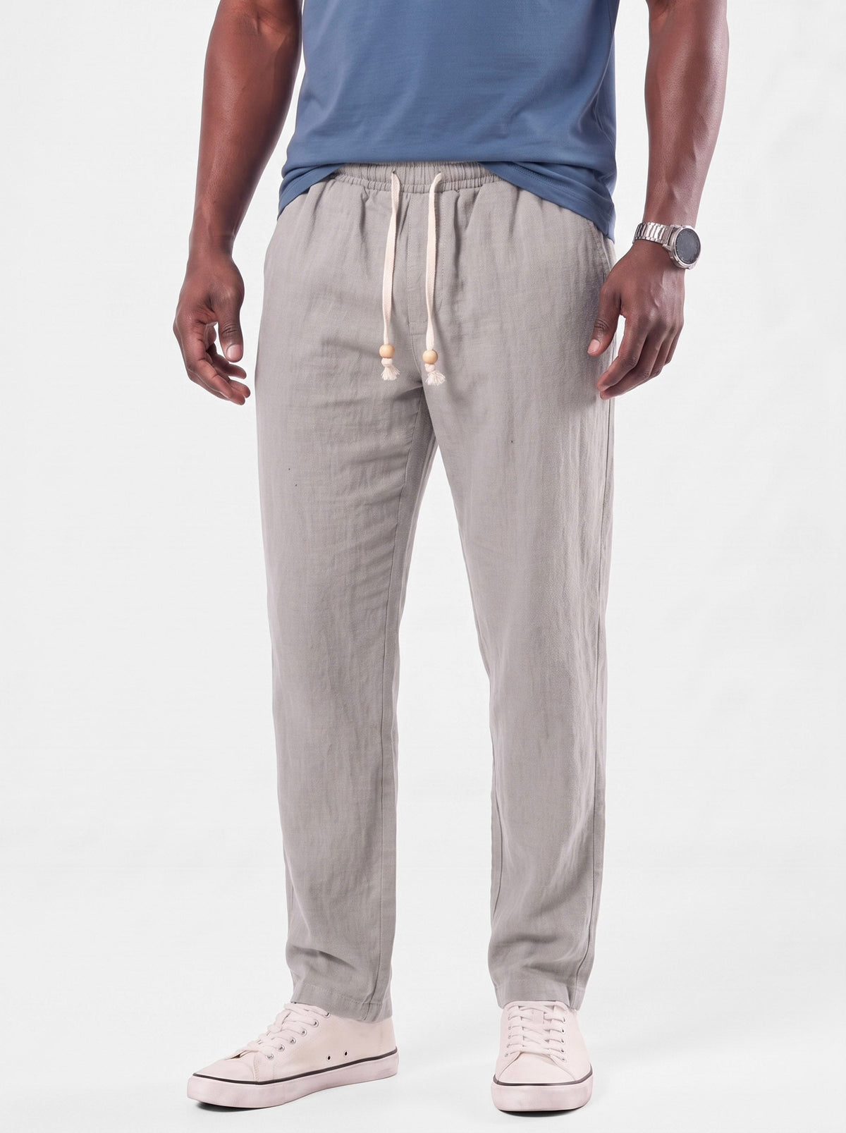Pantalones de Lino Azure Coast - Cross & Crown