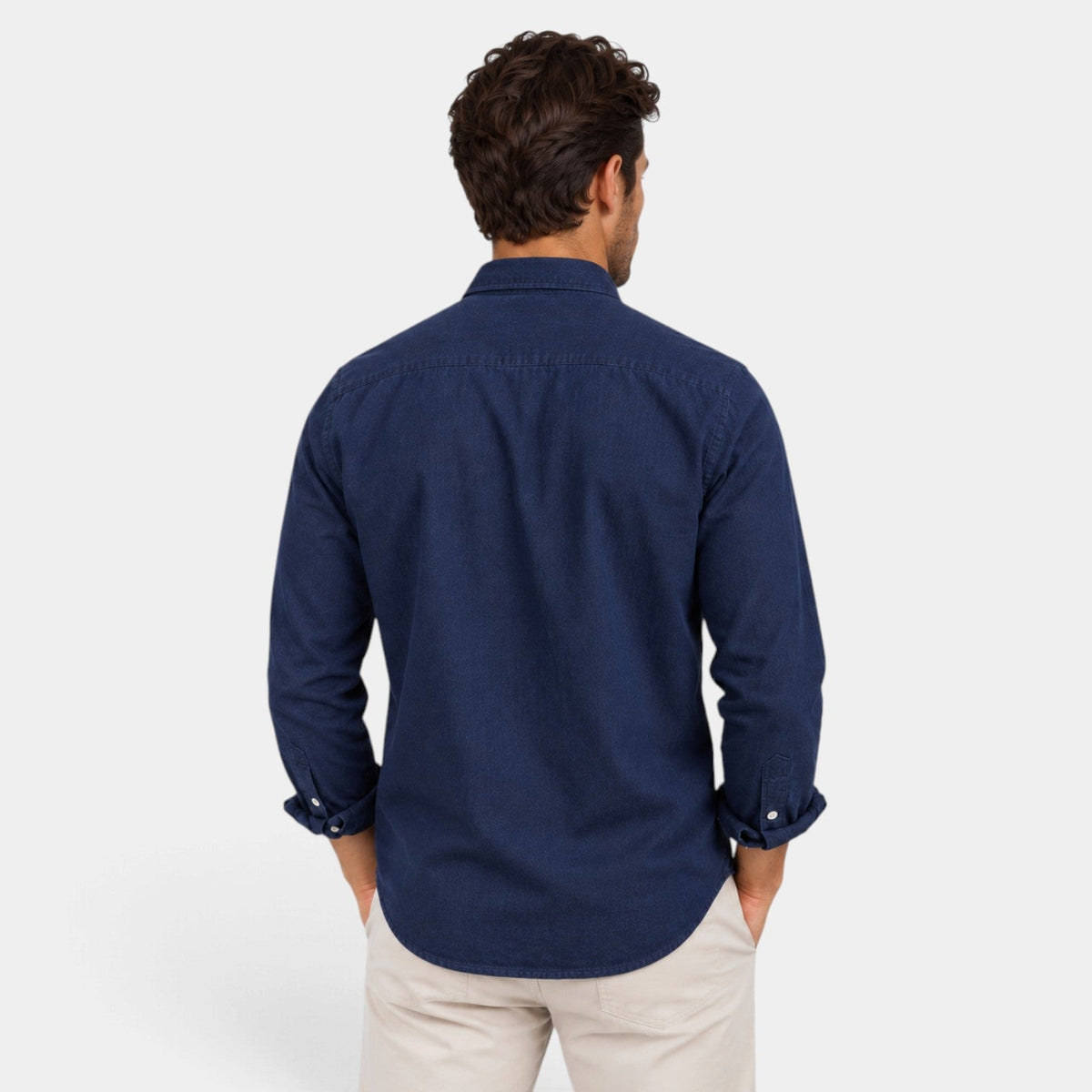 Camisa Casual para Hombre Corte Relajado Manga Larga