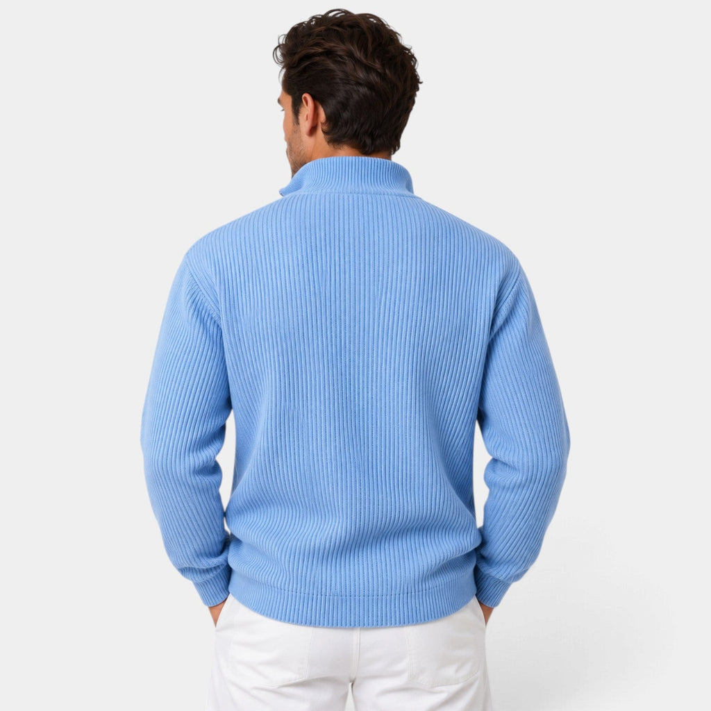 Jersey de Pana con Cremallera Ajustado para Hombre