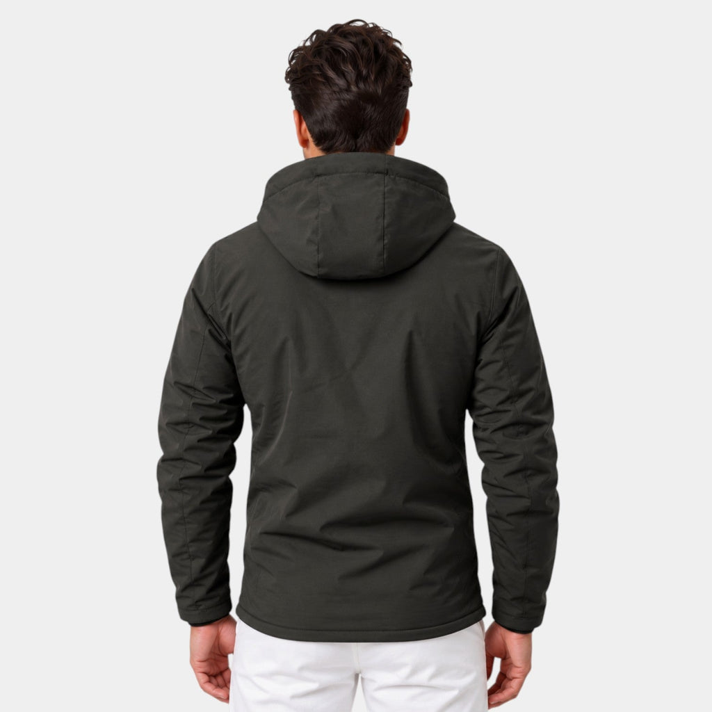 Chaqueta Impermeable Hombre con Capucha - Abrigo Cálido de Invierno