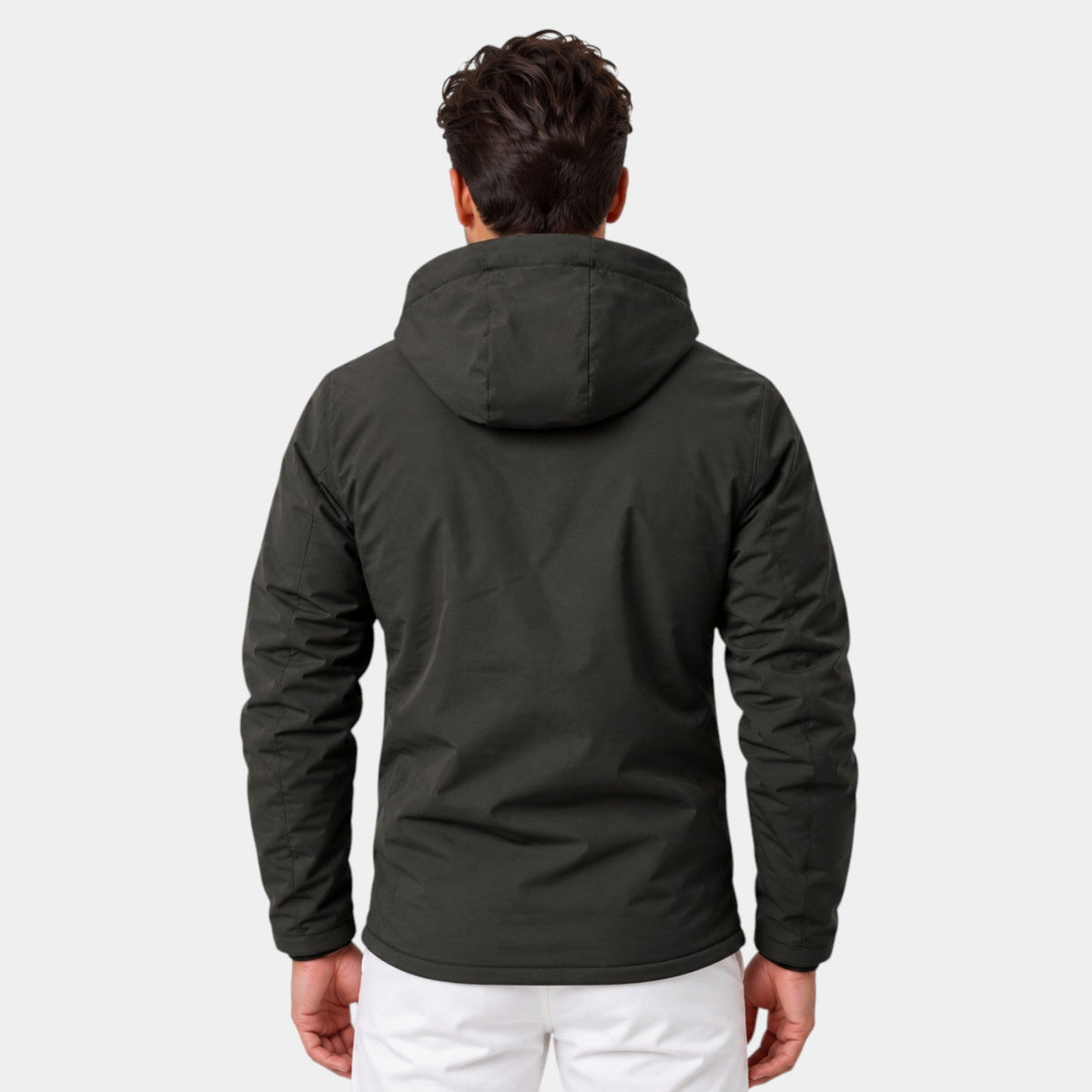 Chaqueta Impermeable Hombre con Capucha - Abrigo Cálido de Invierno