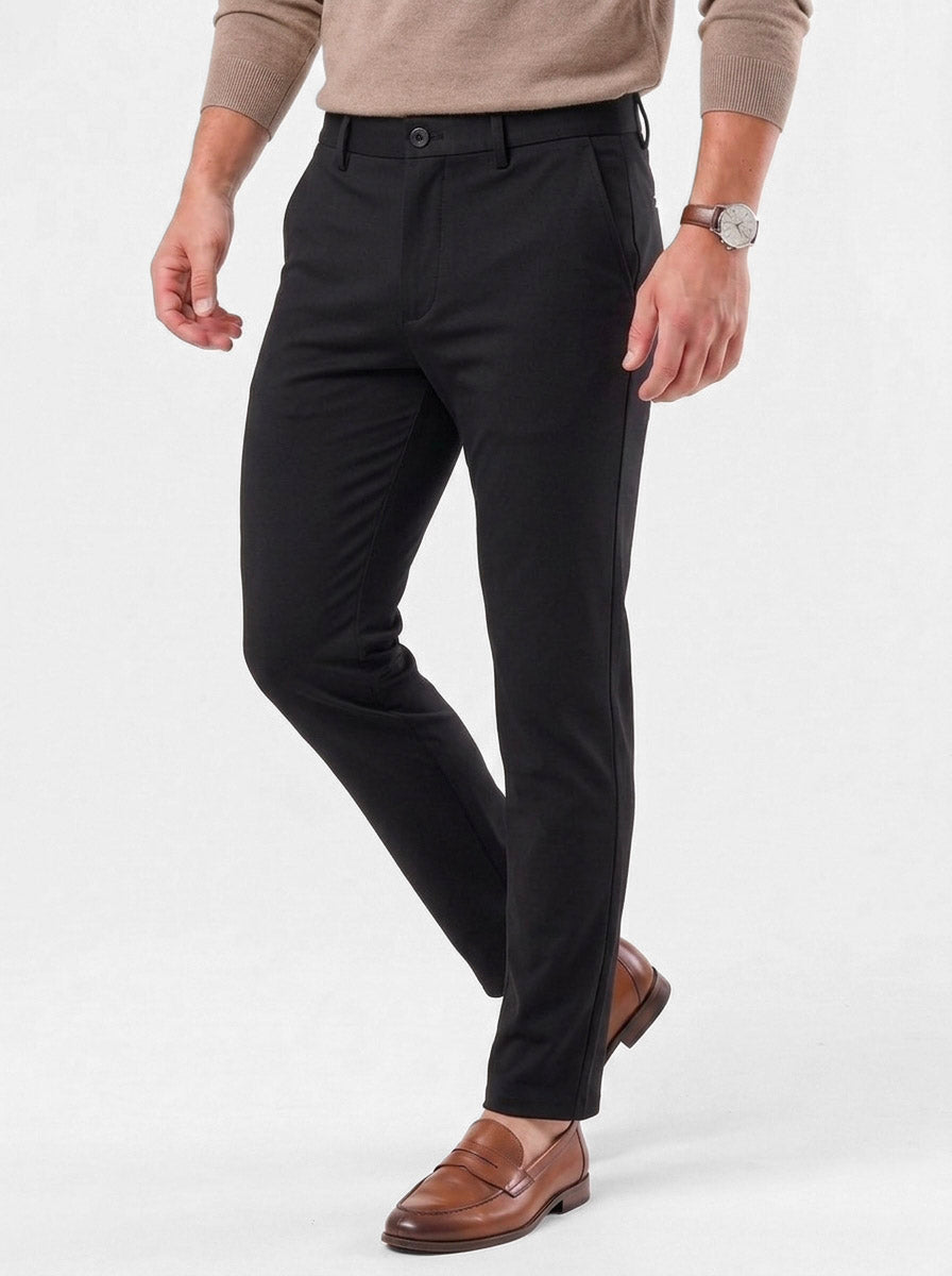 Pantalones Rectos Minimalistas de Fibra de Bambú - Cross & Crown