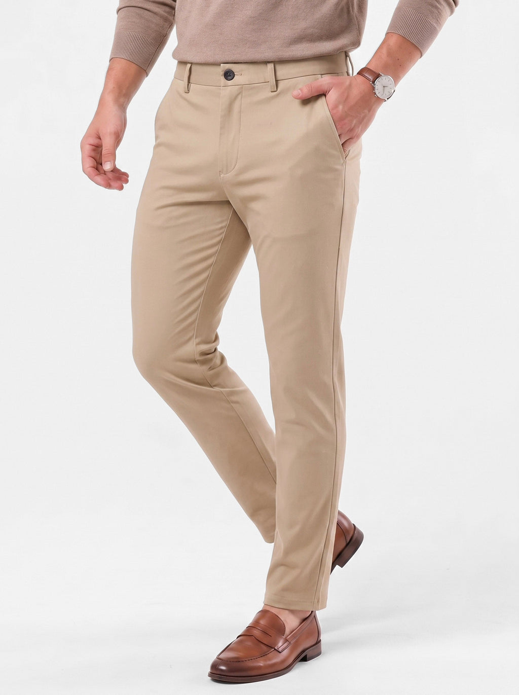 Pantalones Rectos Minimalistas de Fibra de Bambú - Cross & Crown