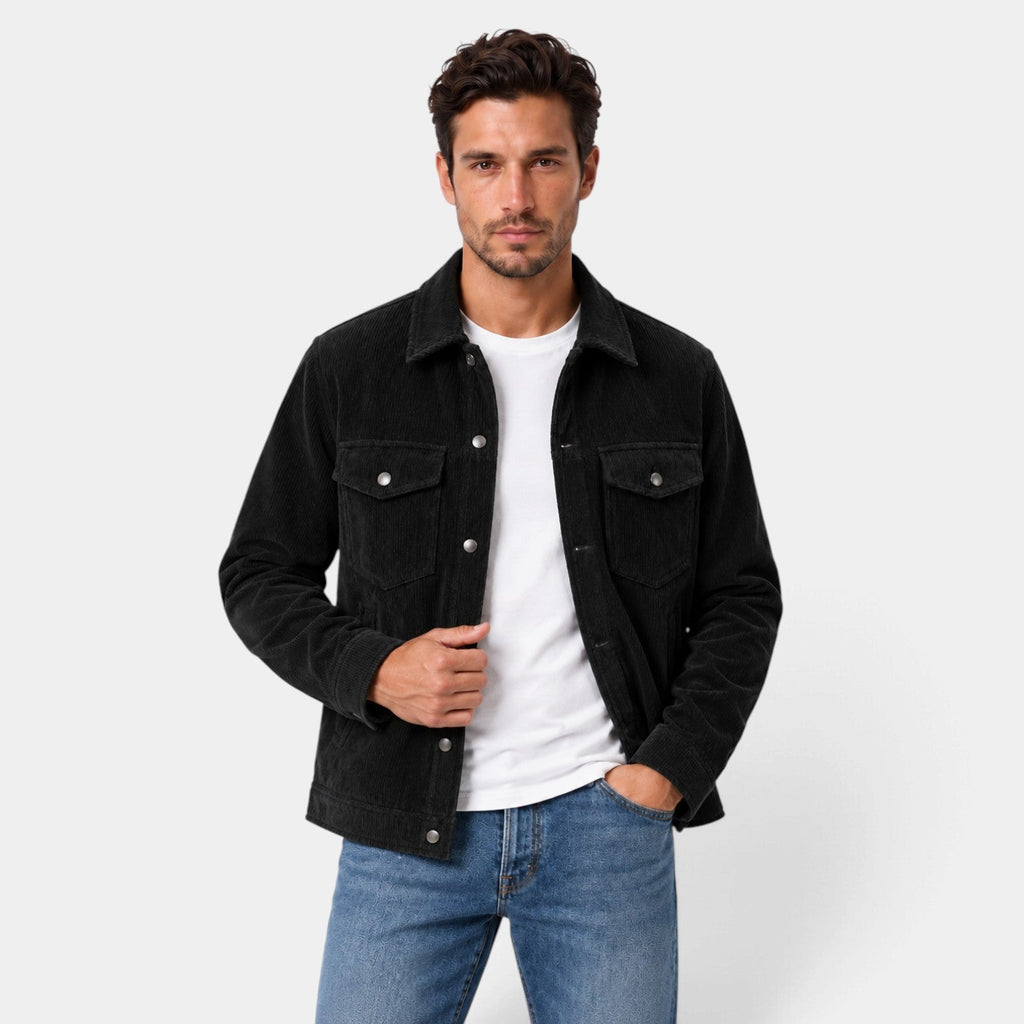 Sobrecamisa de Pana con Botones a Presión para Hombre