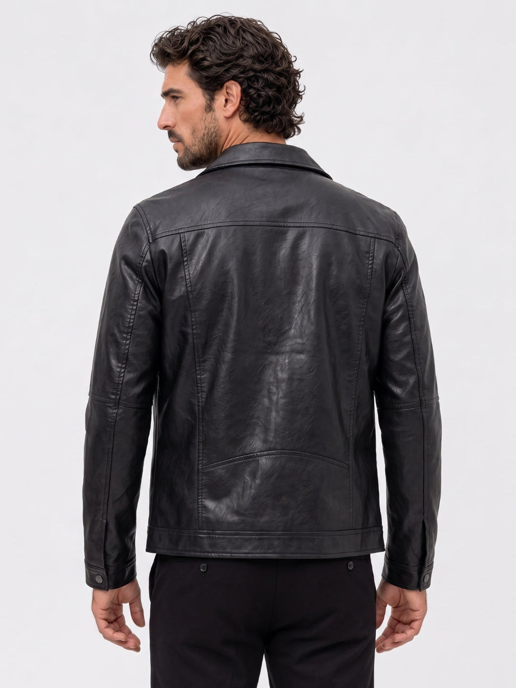 Chaqueta de Cuero Rebelde Bronce – Cross & Crown
