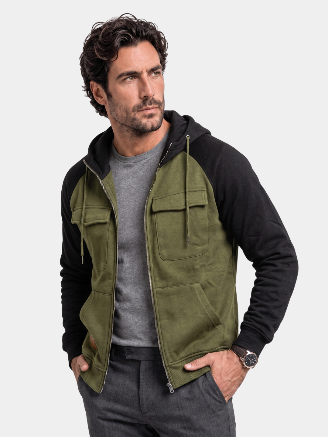 Sudadera con cremallera Cargo Trek - Cross & Crown