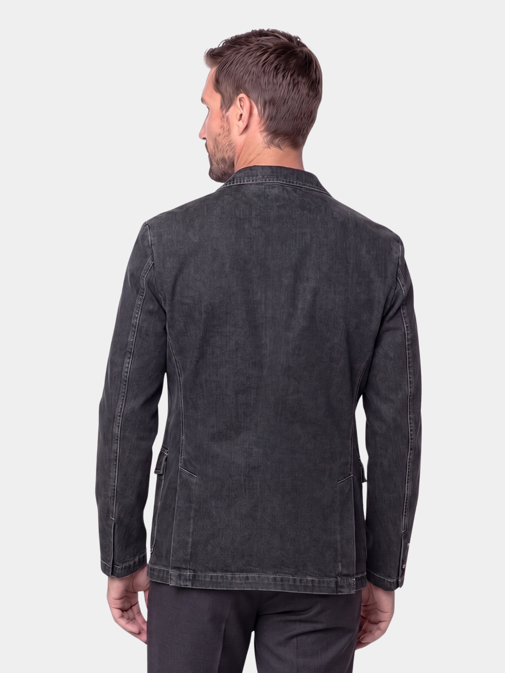 Chaqueta Blazer de Denim Covenant – Cross & Crown