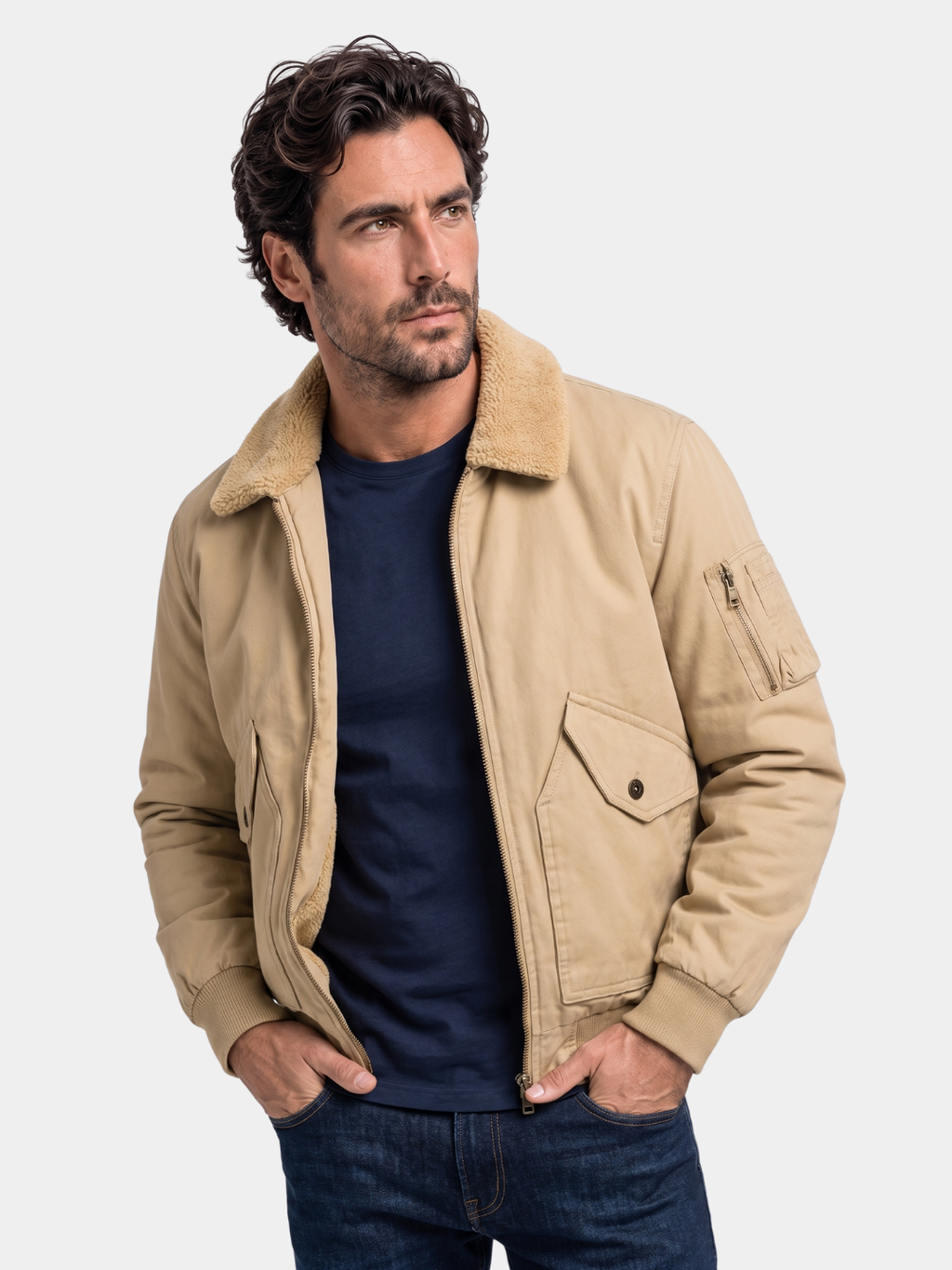 Chaqueta de Forro Polar Casual - Cross & Crown