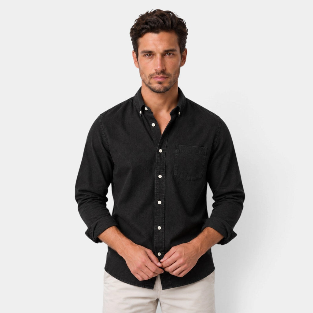 Camisa Casual para Hombre Corte Relajado Manga Larga