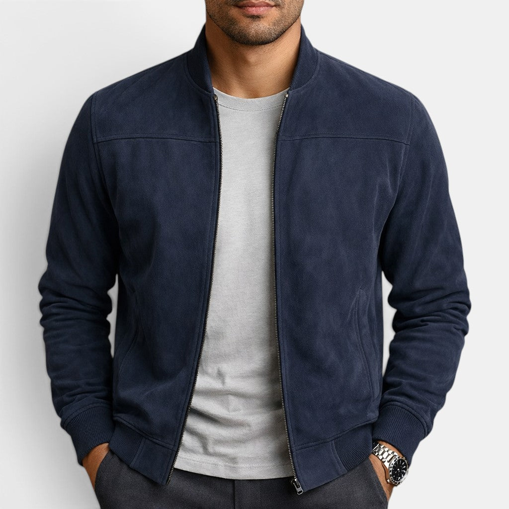 Chaqueta Bomber Hombre Premium – Bomber Efecto Ante Ligera
