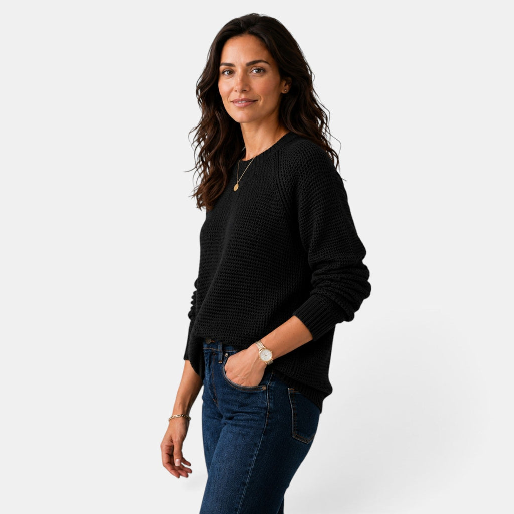 Suéter Mujer Chenilla Cuello Redondo
