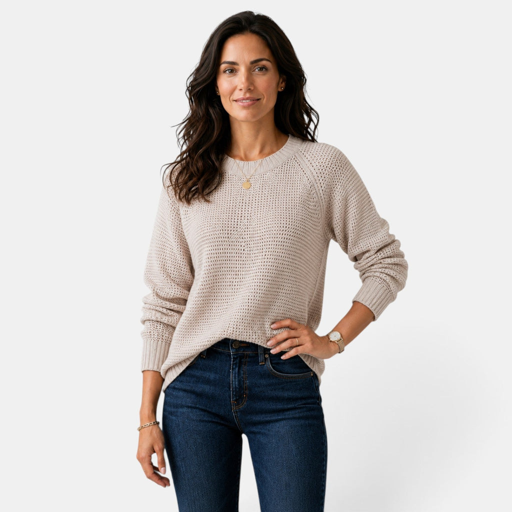 Suéter Mujer Chenilla Cuello Redondo