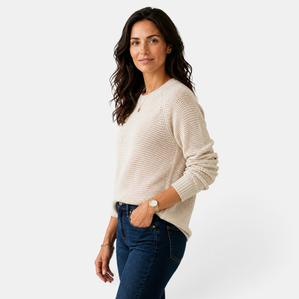 Suéter Mujer Chenilla Cuello Redondo
