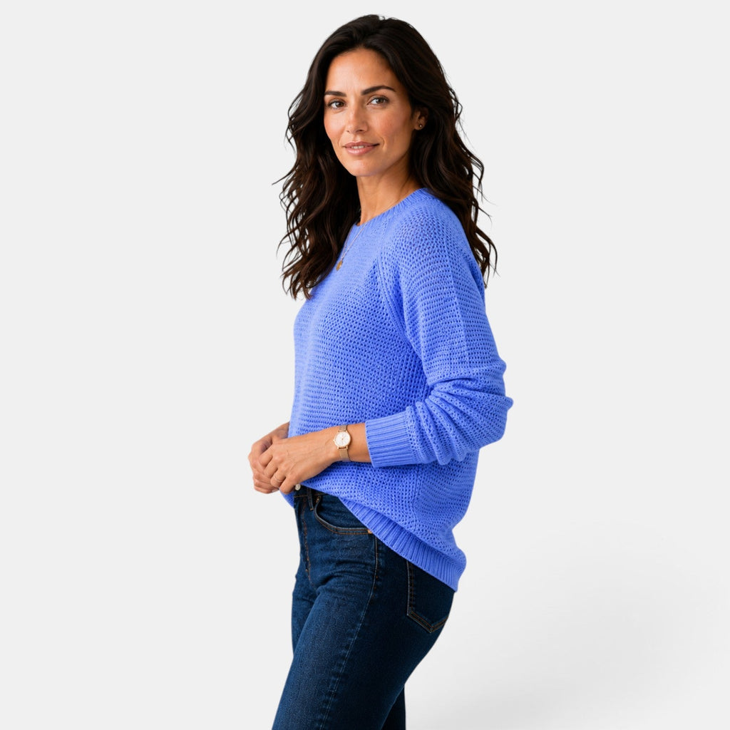 Suéter Mujer Chenilla Cuello Redondo