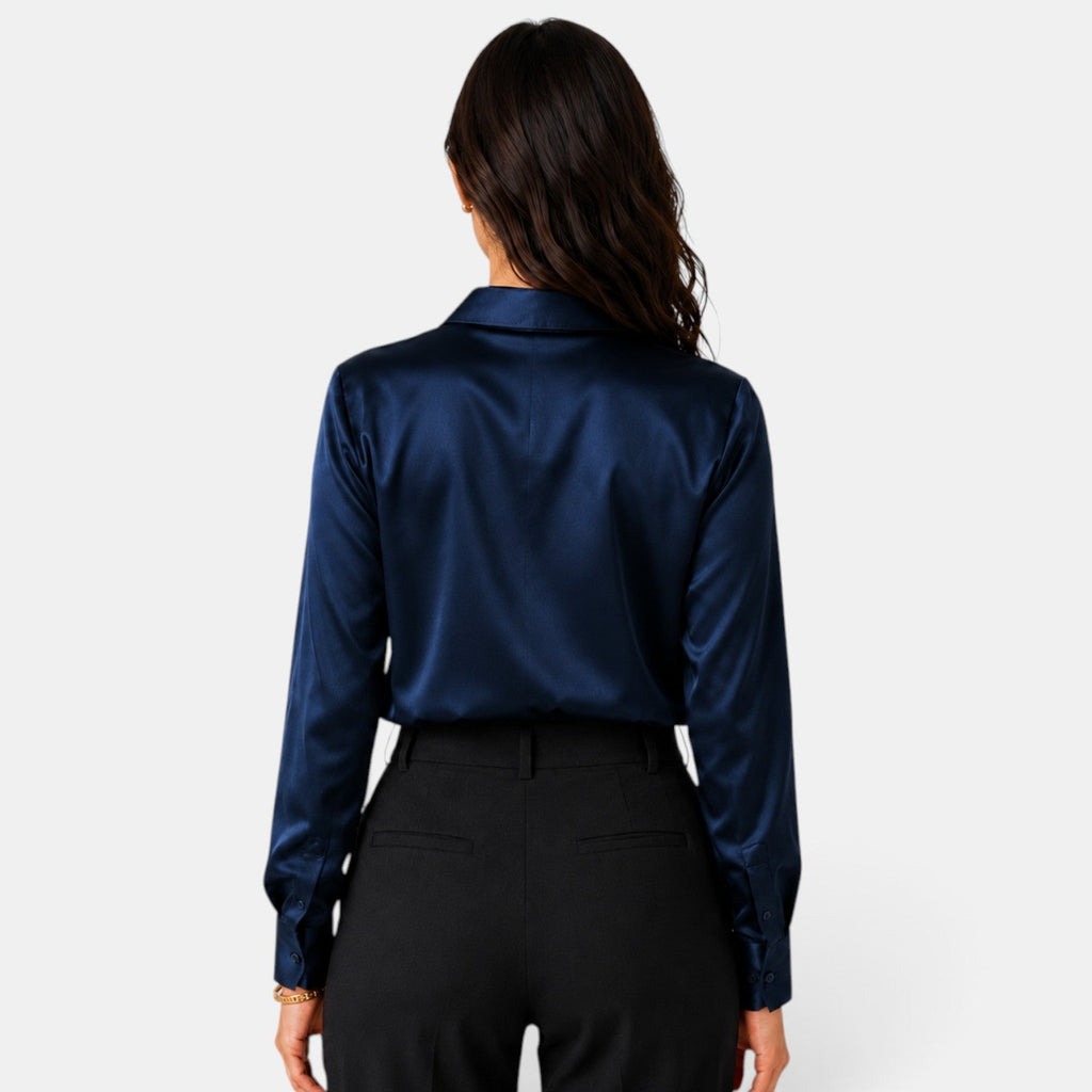 Camisa Mujer Raso con Botones