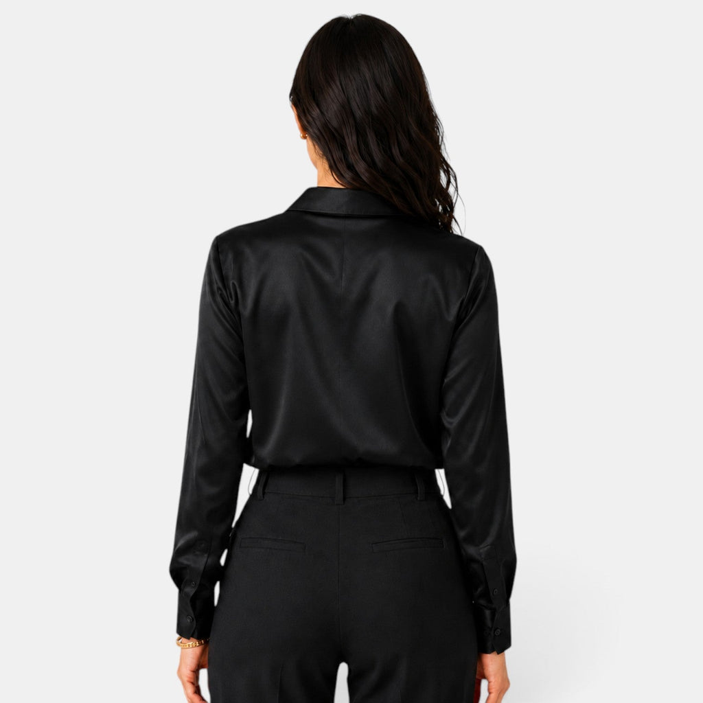 Camisa Mujer Raso con Botones