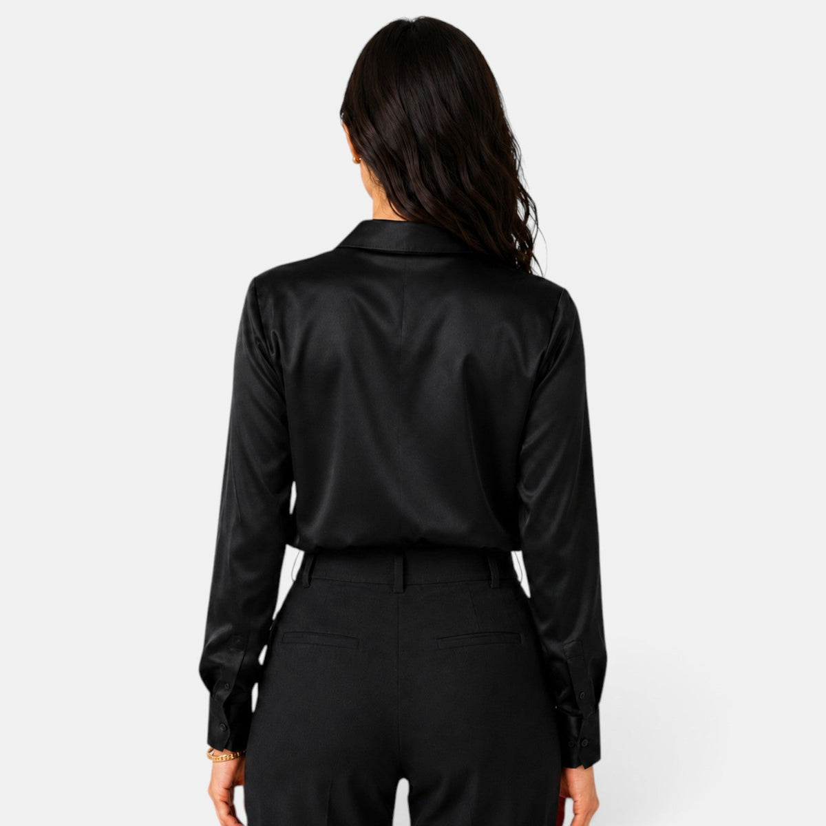 Camisa Mujer Raso con Botones