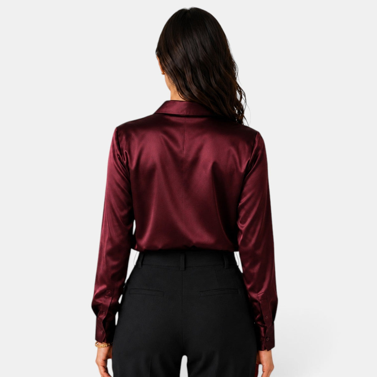 Camisa Mujer Raso con Botones