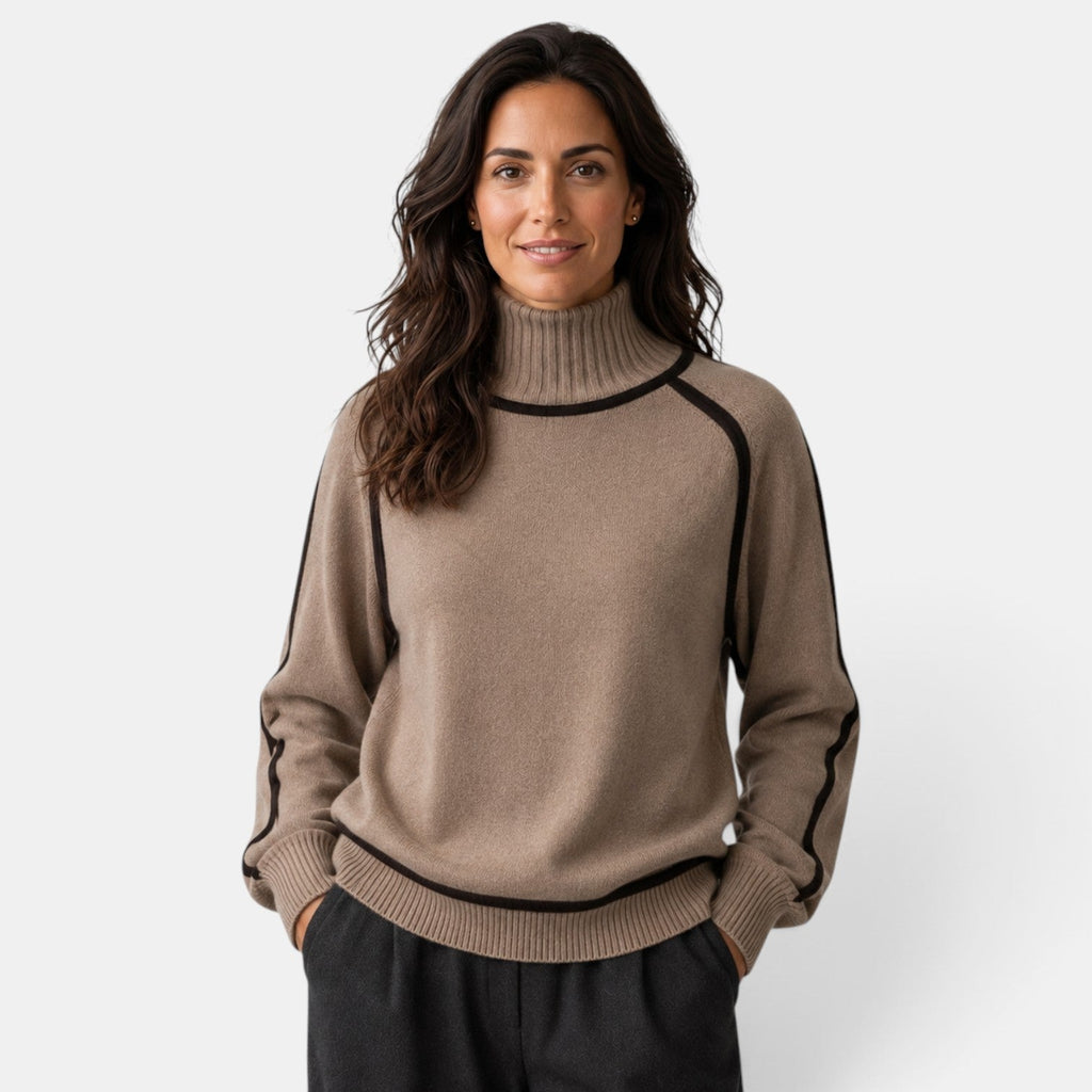 Suéter Mujer Oversize Cuello Alto