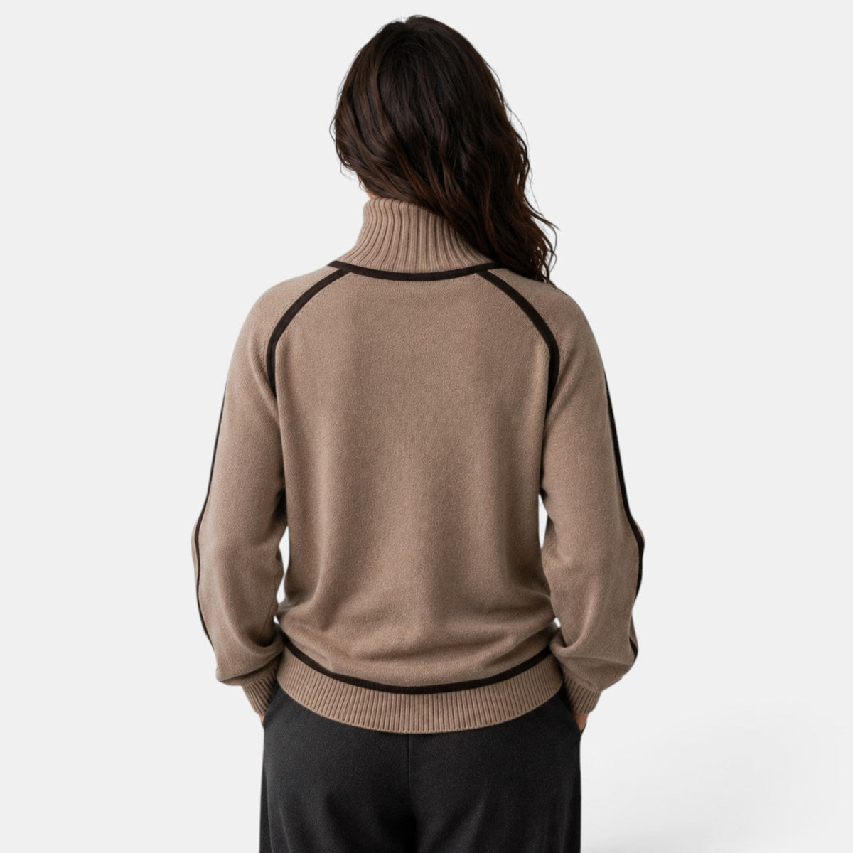Suéter Mujer Oversize Cuello Alto