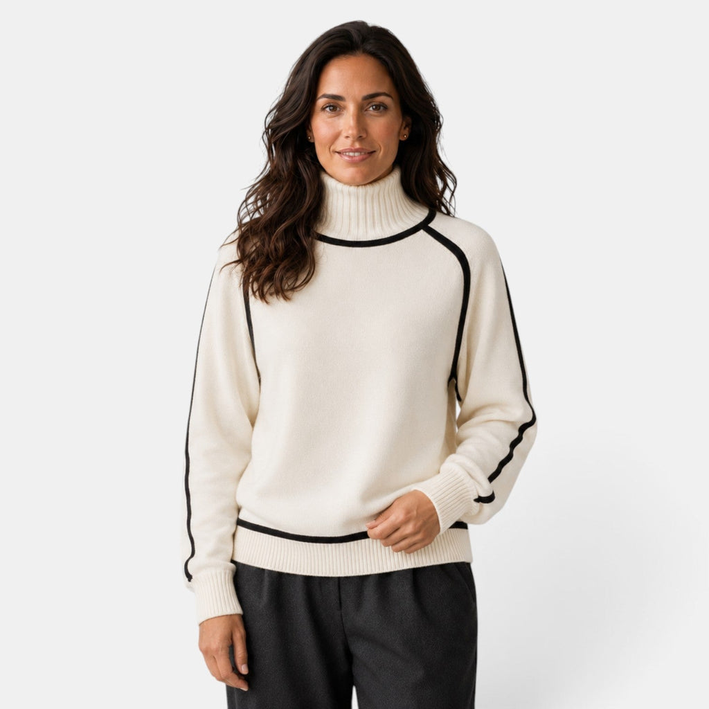 Suéter Mujer Oversize Cuello Alto