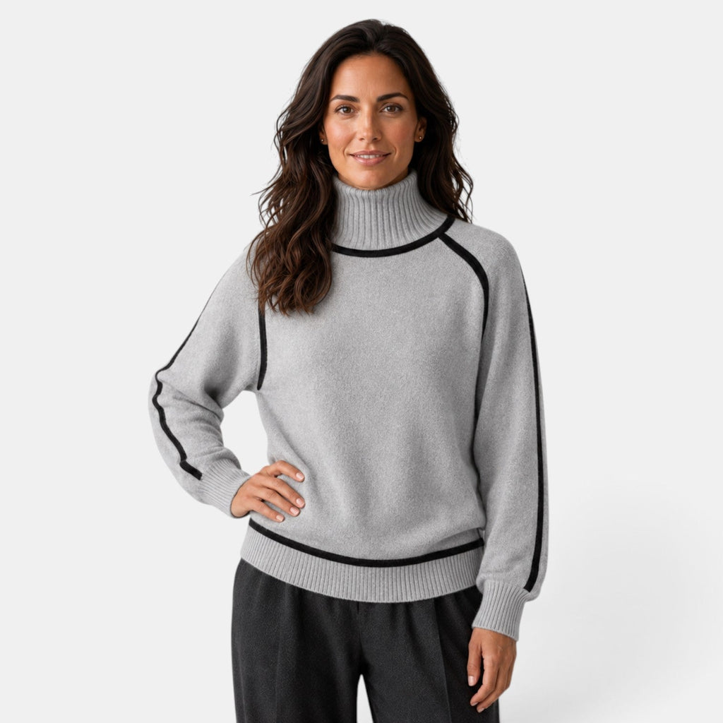 Suéter Mujer Oversize Cuello Alto