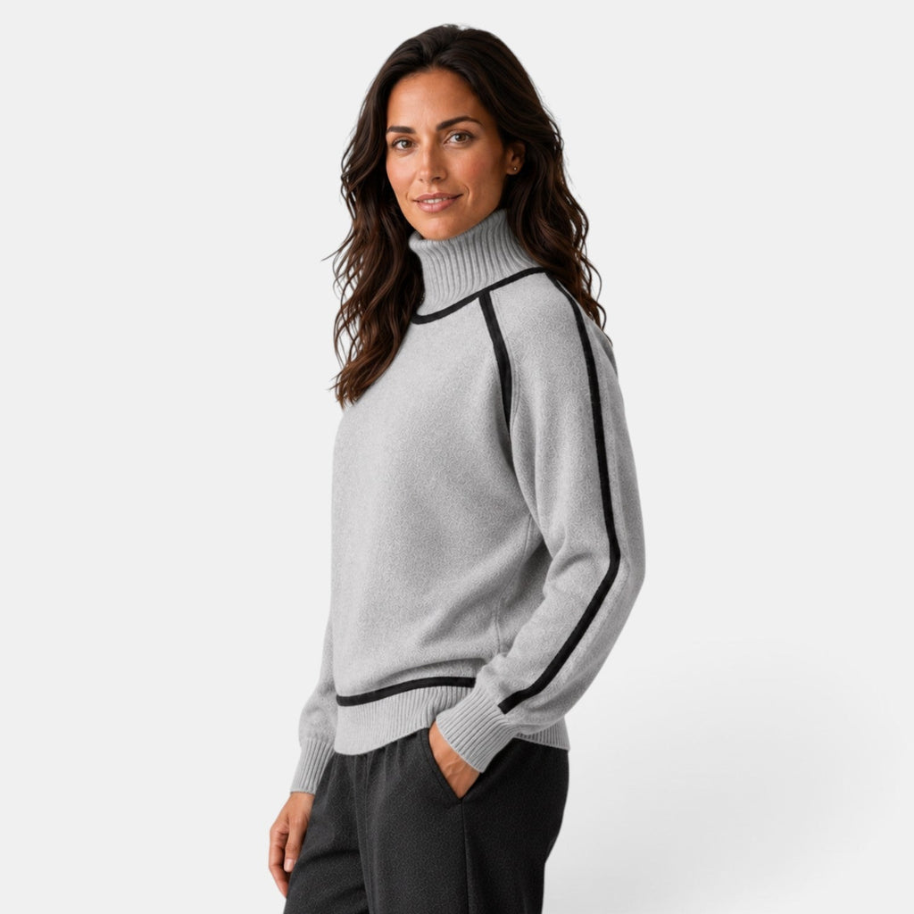 Suéter Mujer Oversize Cuello Alto