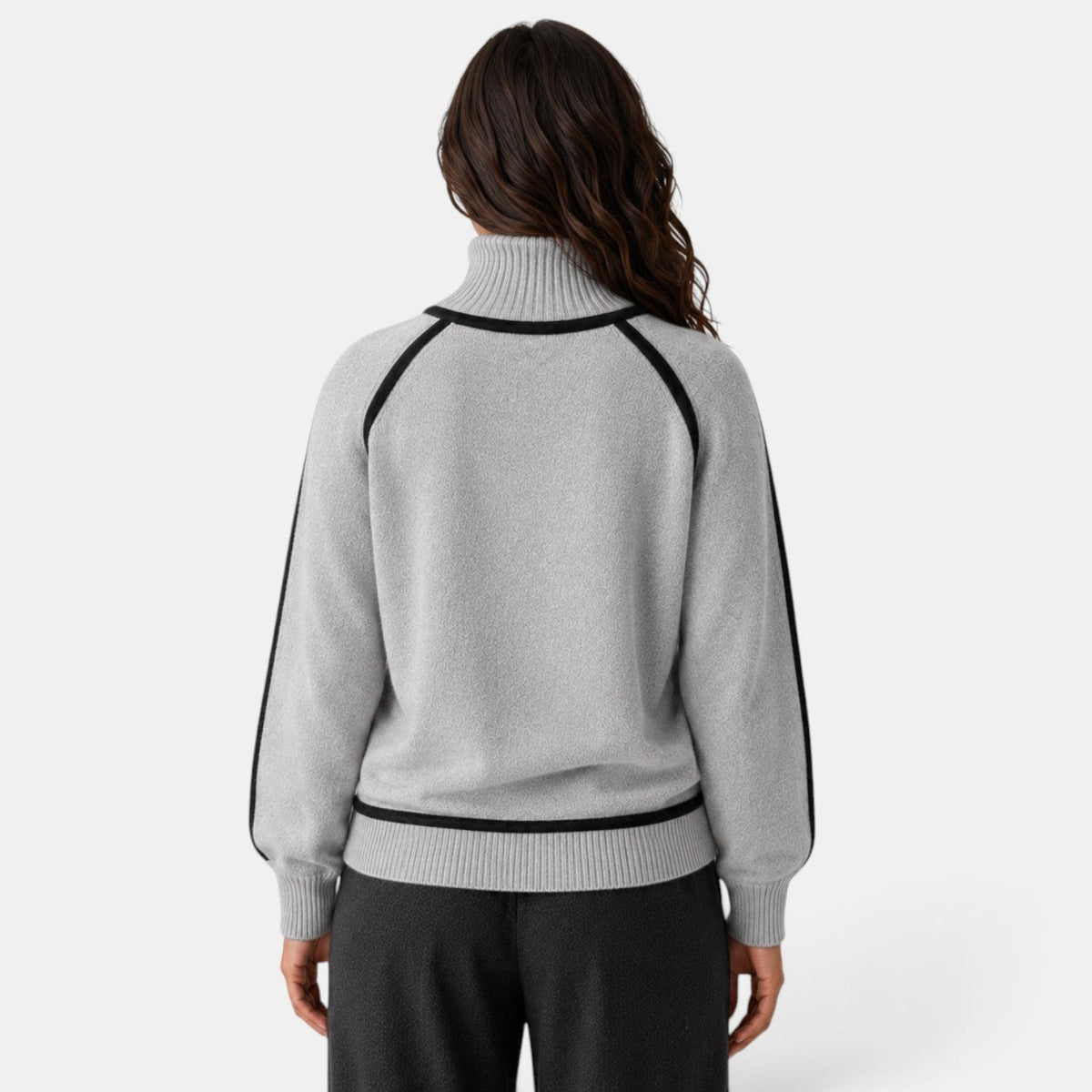 Suéter Mujer Oversize Cuello Alto