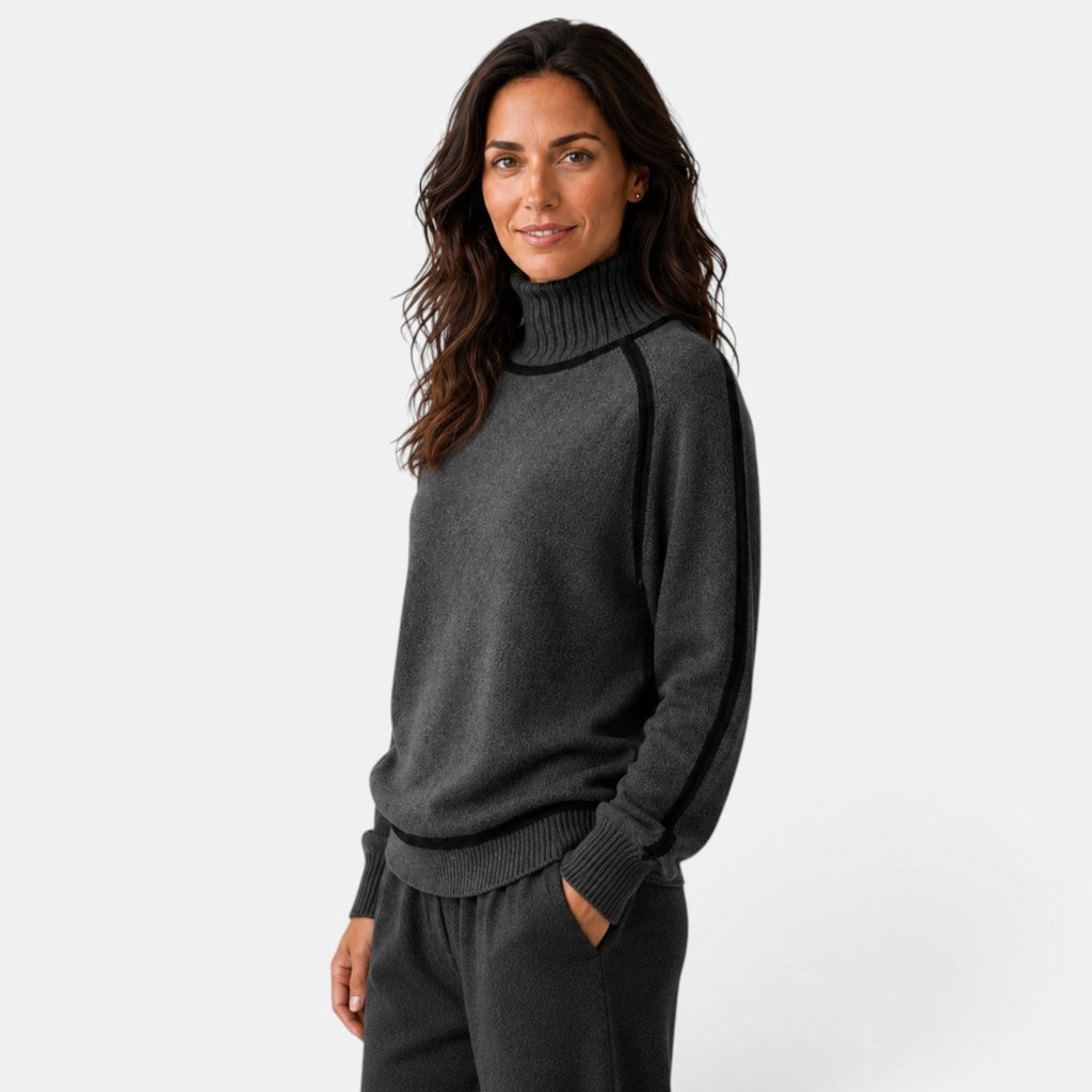 Suéter Mujer Oversize Cuello Alto