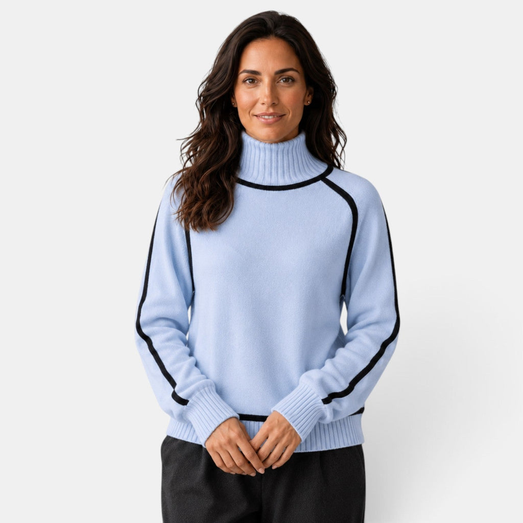 Suéter Mujer Oversize Cuello Alto