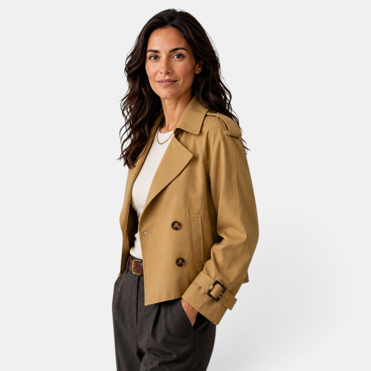 Gabardina Mujer Cruzada Ligera