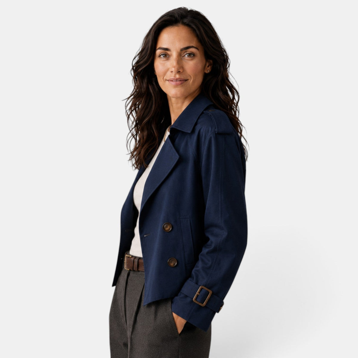 Gabardina Mujer Cruzada Ligera
