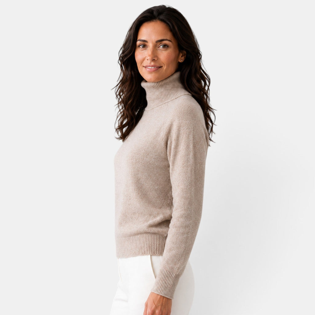 Suéter Mujer Cuello Alto Lana