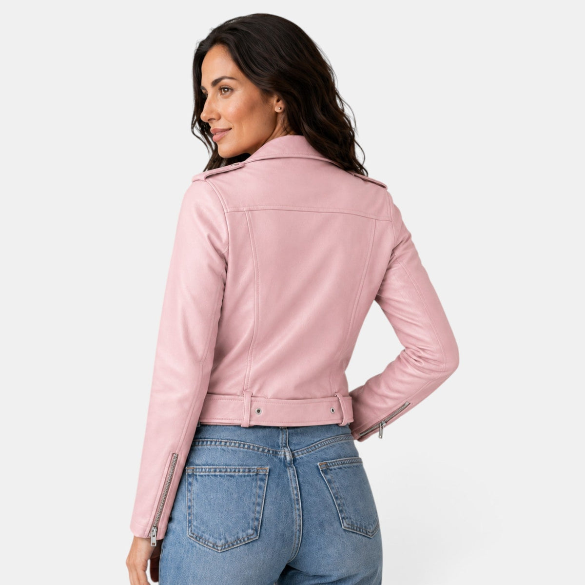 Chaqueta de Cuero Mujer Entallada