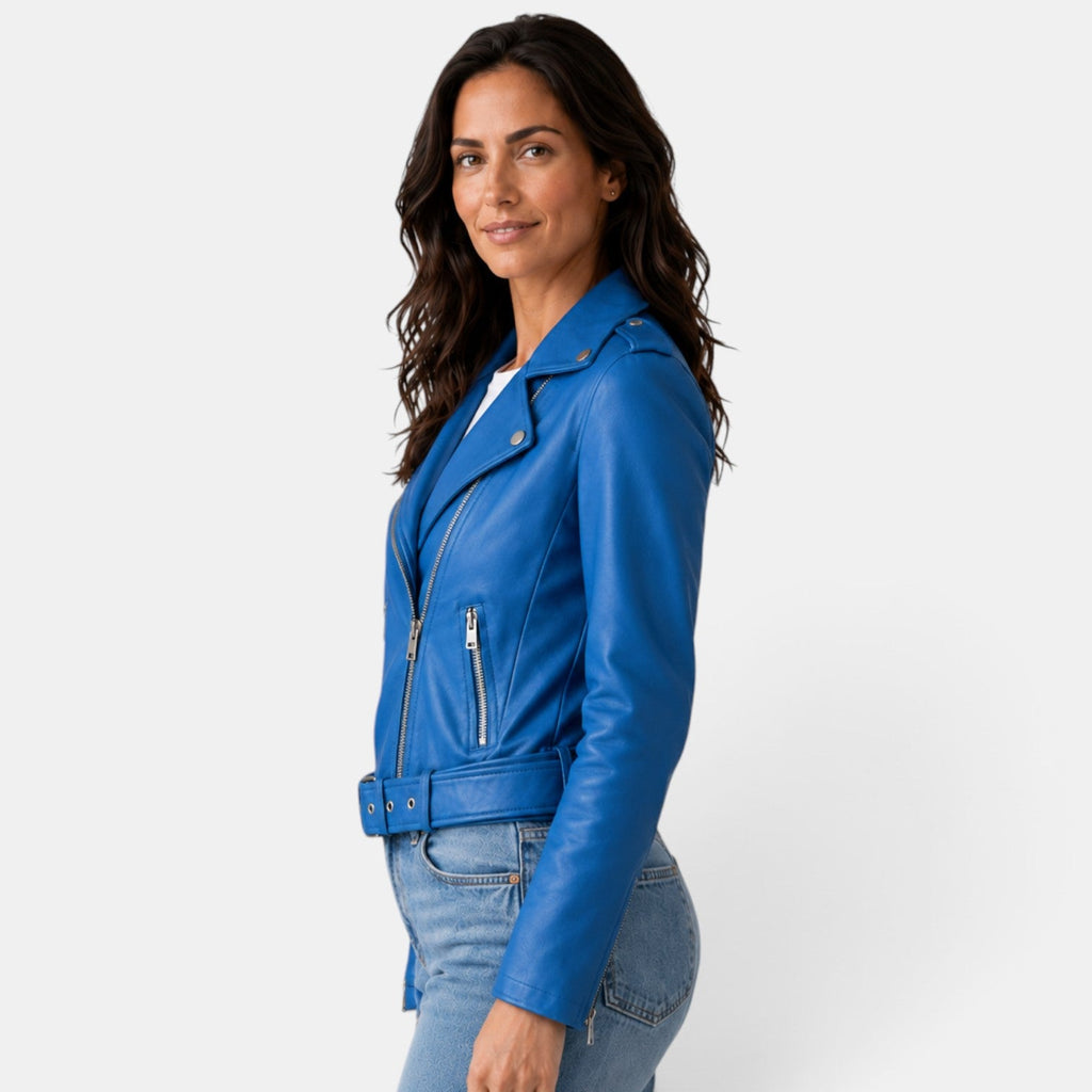 Chaqueta de Cuero Mujer Entallada