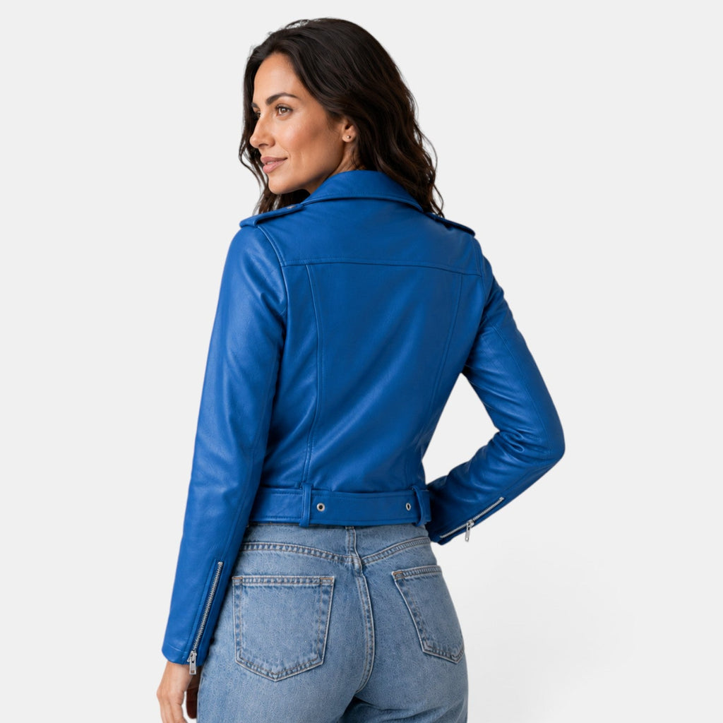 Chaqueta de Cuero Mujer Entallada