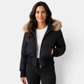 Chaqueta Acolchada Mujer Térmica con Capucha Desmontable