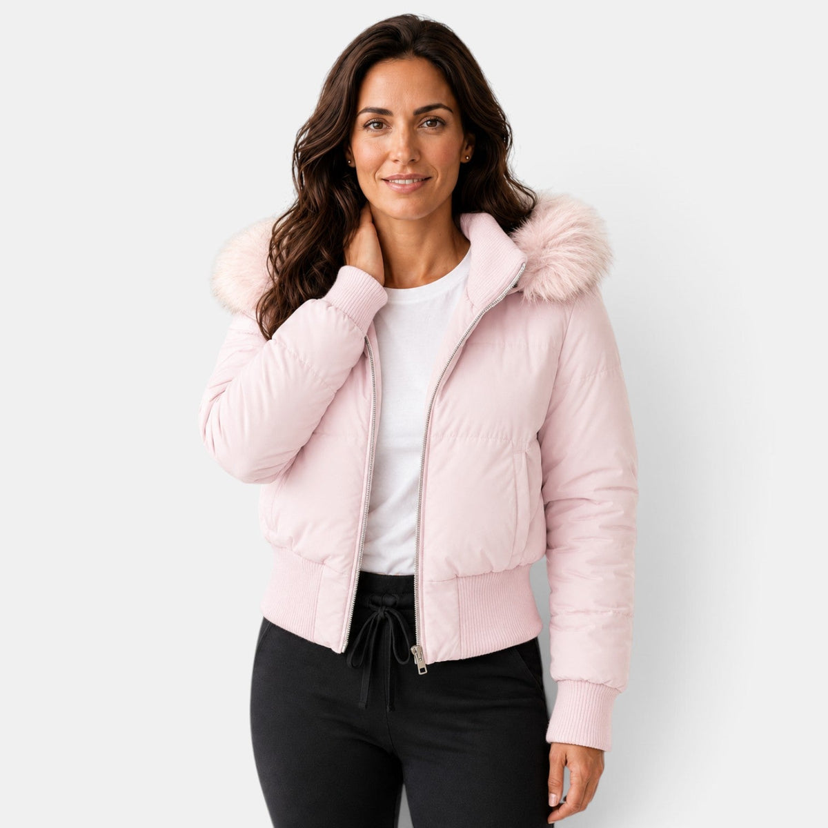 Chaqueta Acolchada Mujer Térmica con Capucha Desmontable