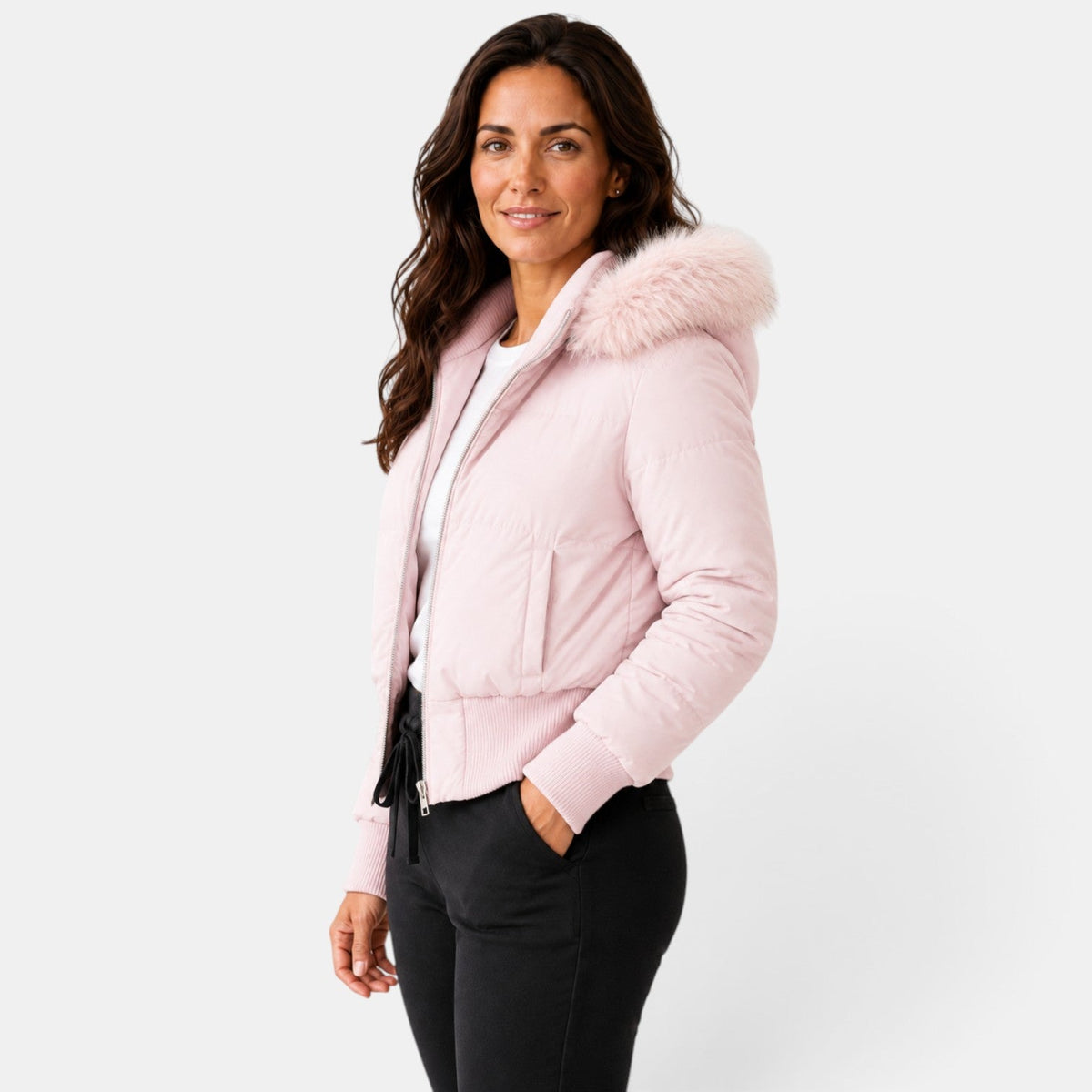 Chaqueta Acolchada Mujer Térmica con Capucha Desmontable
