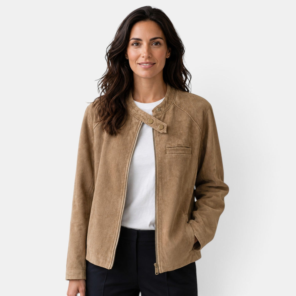 Chaqueta Mujer Oversize de Ante