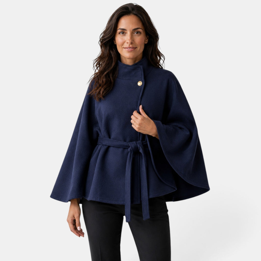 Capa de Lana Mujer con Cinturón - Elegante y Entallada