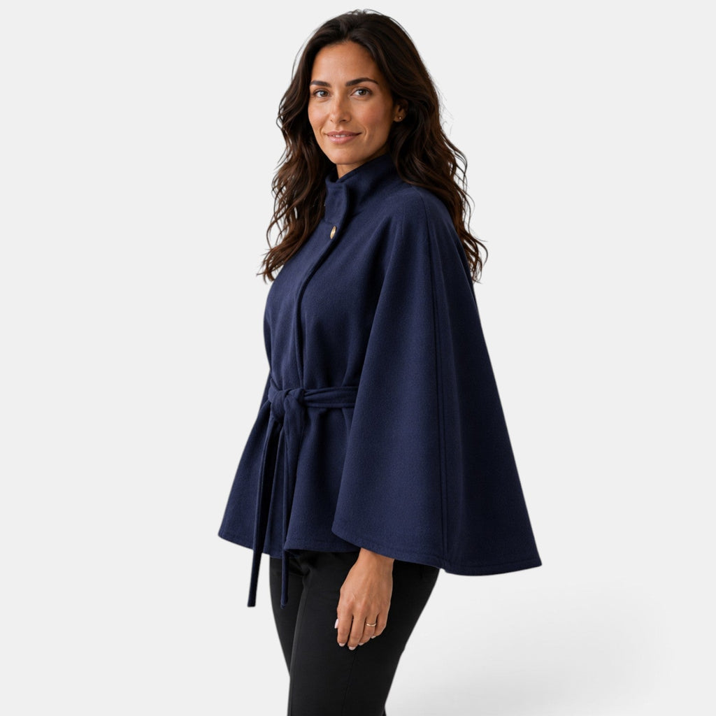 Capa de Lana Mujer con Cinturón - Elegante y Entallada